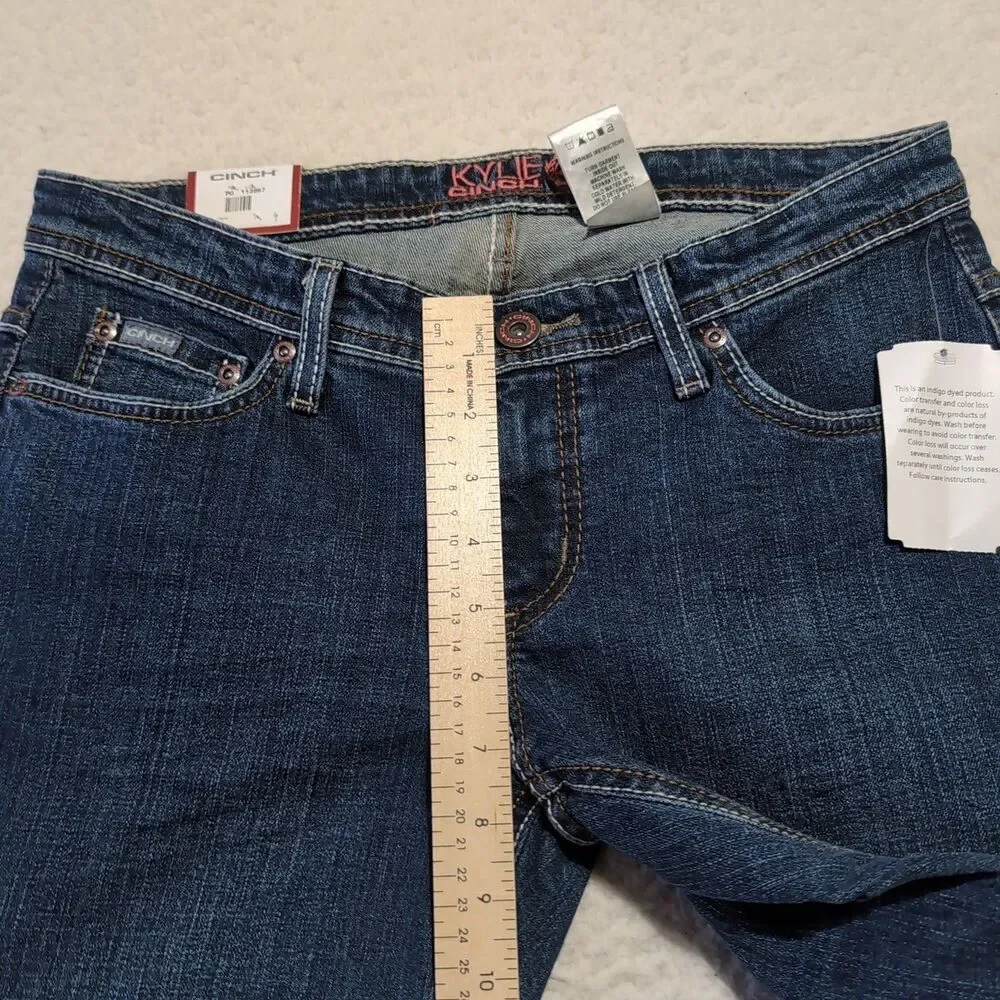 Cinch Women 27x30 Kylie Dark Stone Slim Fit Bootcut Kickslit Stretch Denim Jeans
